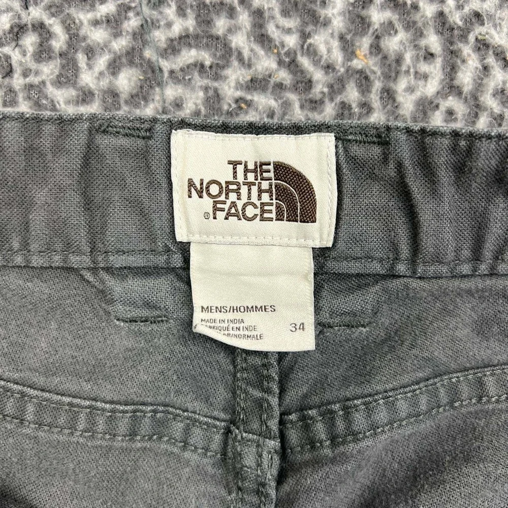 The North Face Hiking Pants Men 34x31 Gray Cotton Blend Straight Leg Outdoor
